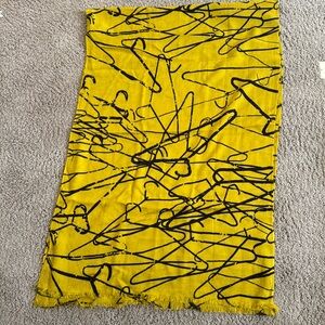Pashmina 80x28, mustard and black